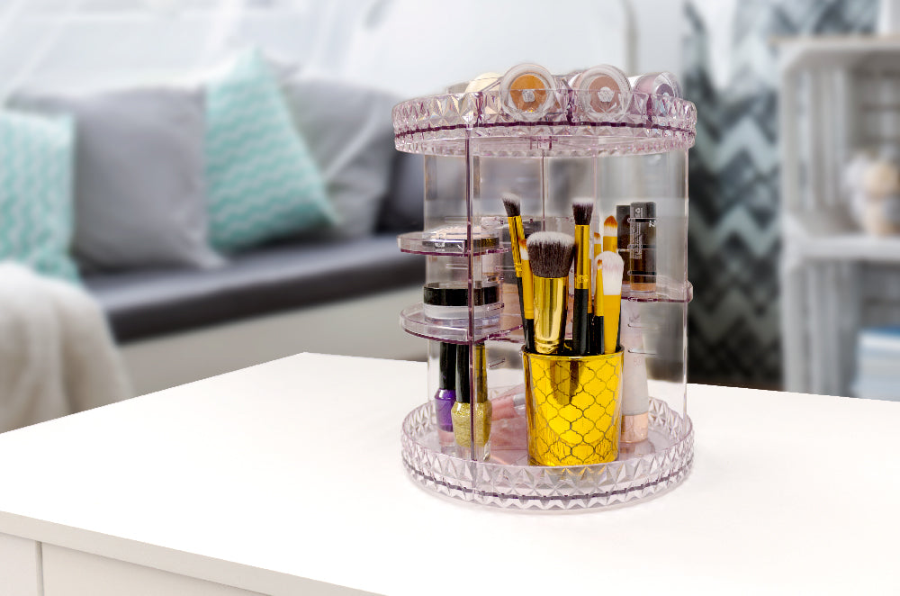 Sorbus Beauty lazy-Susan carousel cosmetic organizer