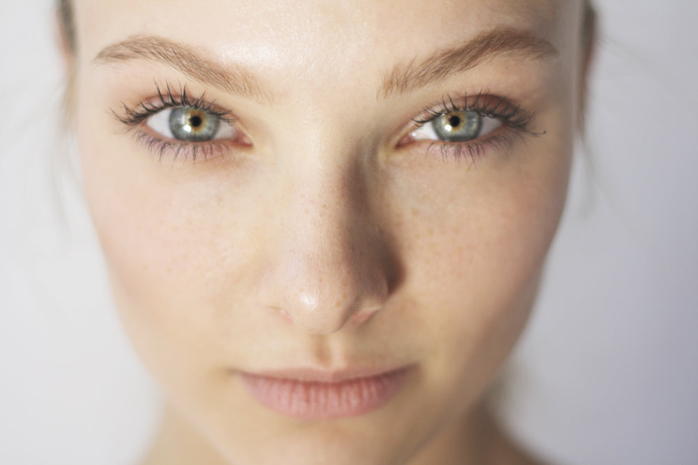 Woman with natural flawless skin