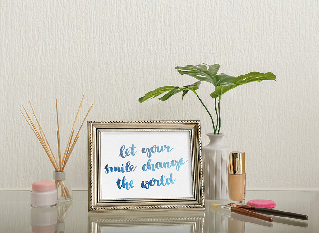 let your smile change the world, framed quote 