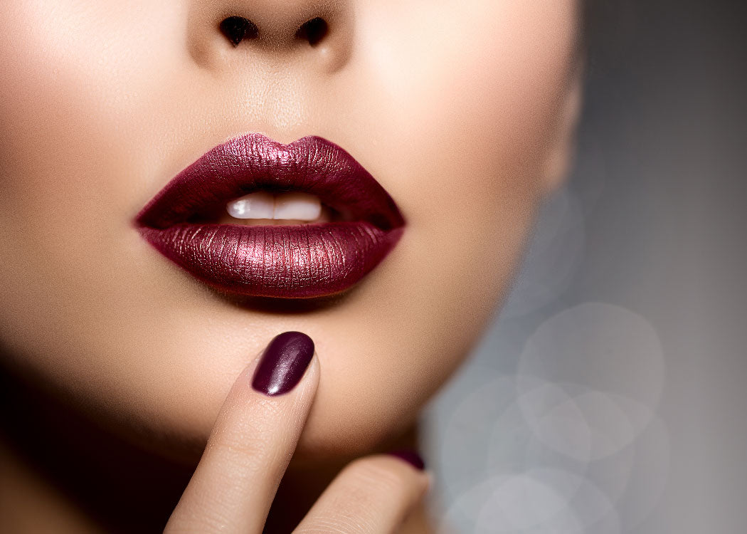 Beautiful plum color lips