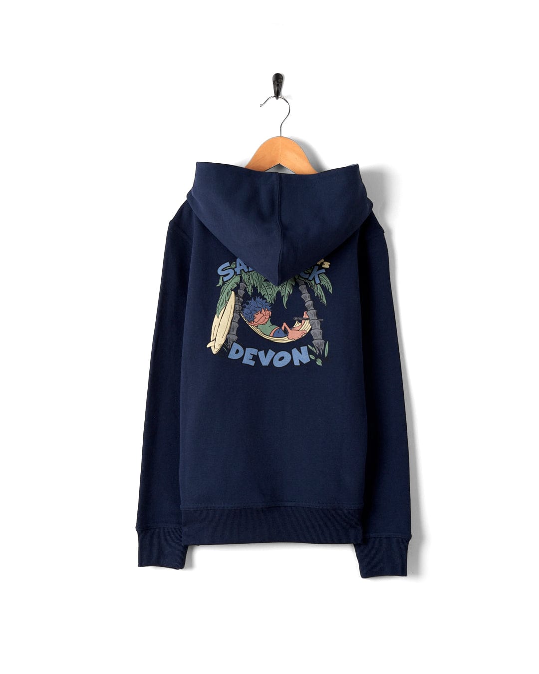 Lazy Location Devon - Recycled Kids Hoodie - Blue, Blue / 13 Years