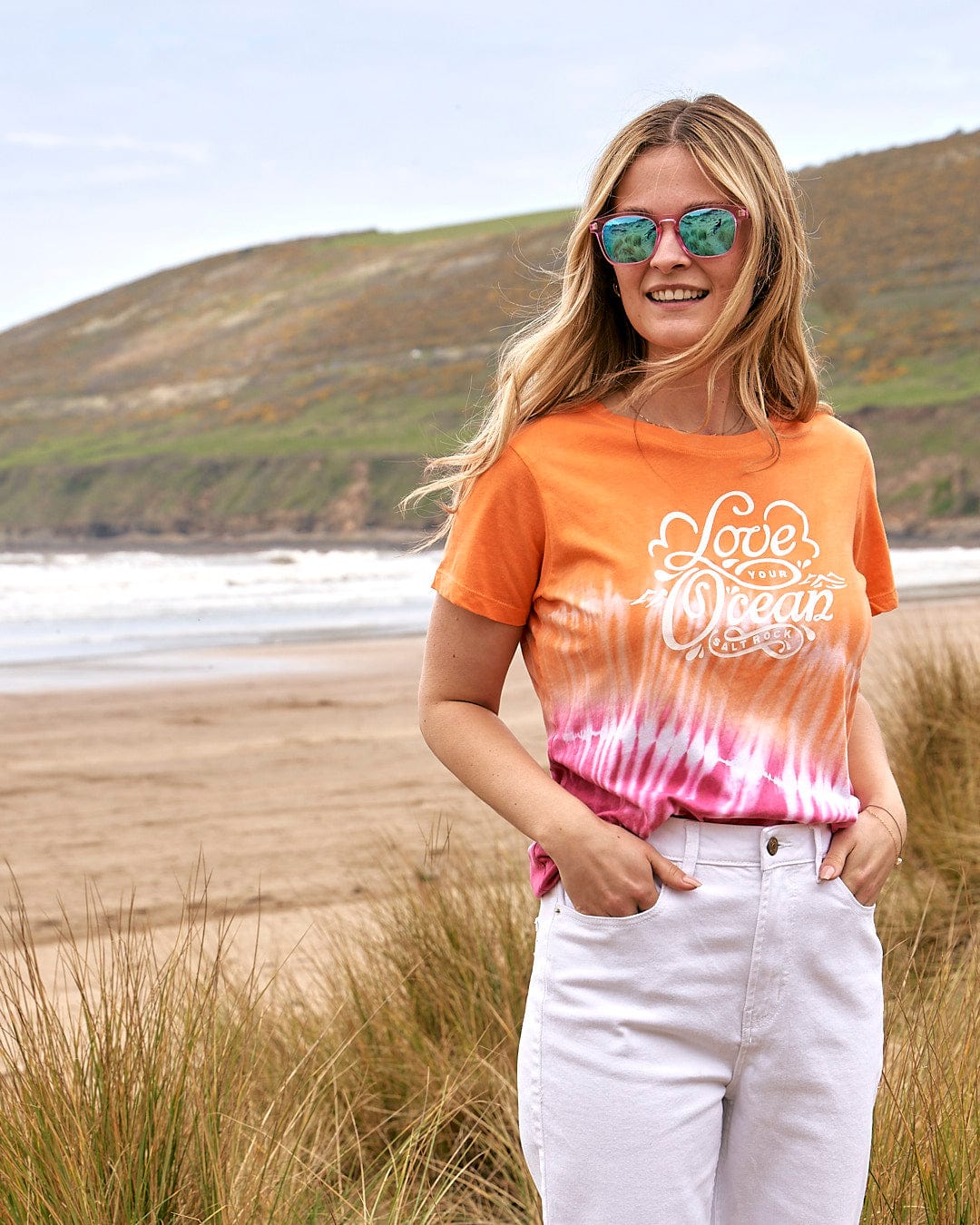 Love Your Ocean - Tie Dye T-Shirt - Orange