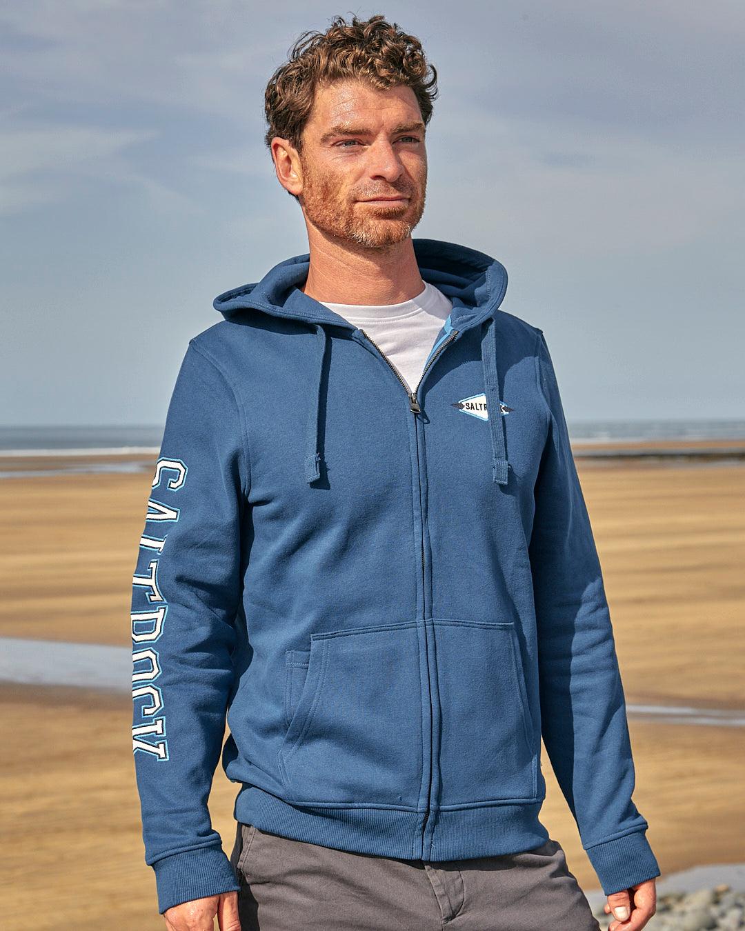 Beltor - Mens Zip Hoody - Blue