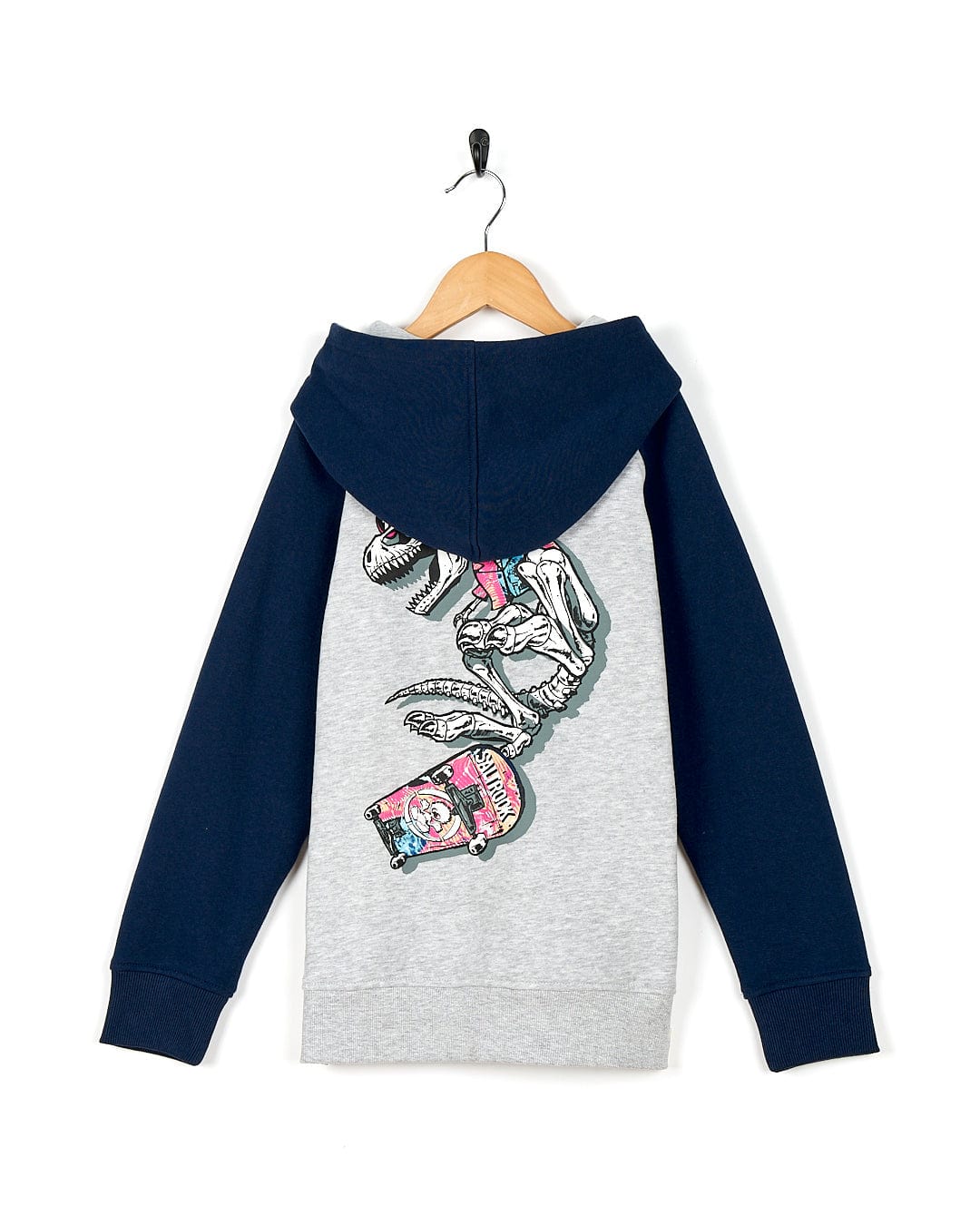 Dino Party - Kids Zip Hoodie - Blue