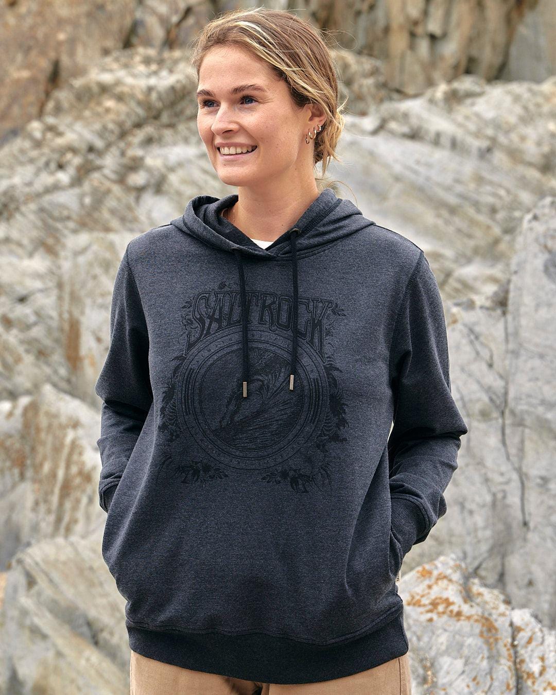 First In - Womens Pop Hoodie - Black