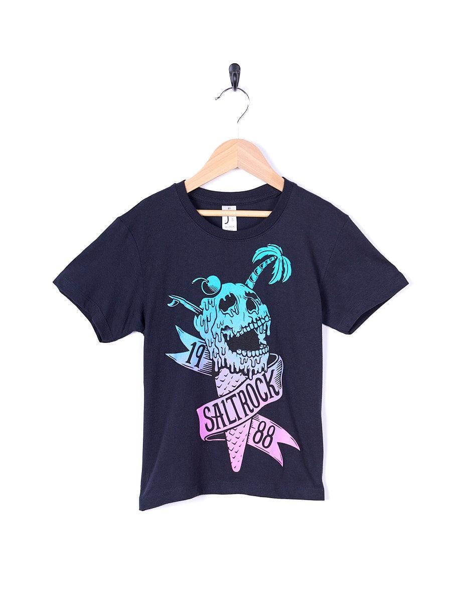 I Scream Gradient - Kids Short Sleeve T-Shirt - Black