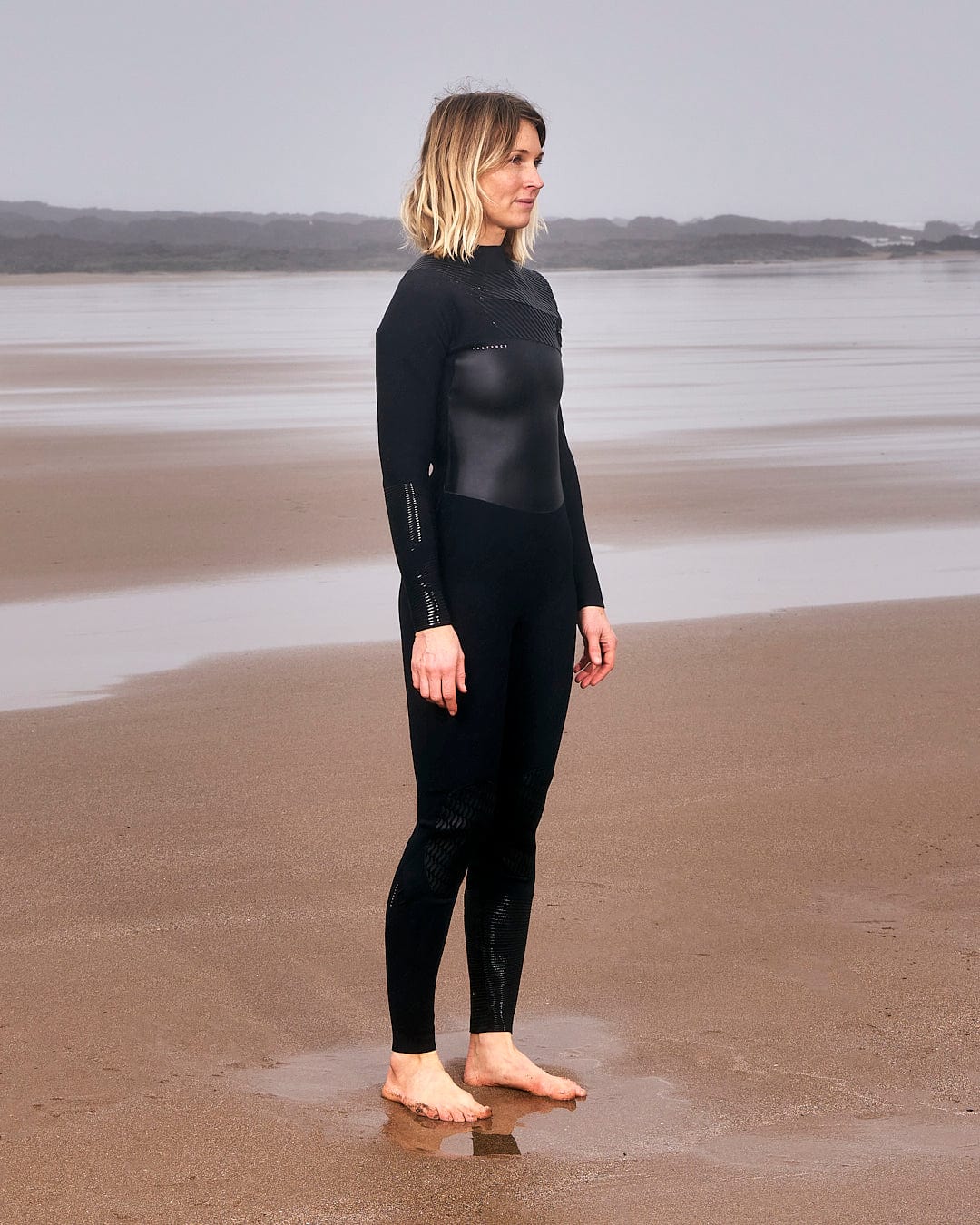 Shockwave - Womens 3/2 Front Zip Full Wetsuit - Black