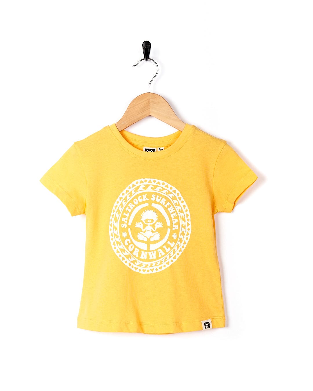 Tok Surf Cornwall - Kids Short Sleeve T-Shirt - Yellow