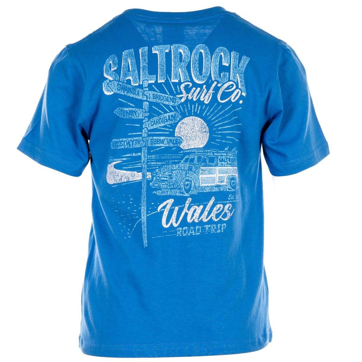 Wales Signpost - Kid’s T-Shirt - Blue - 7-13 Yrs