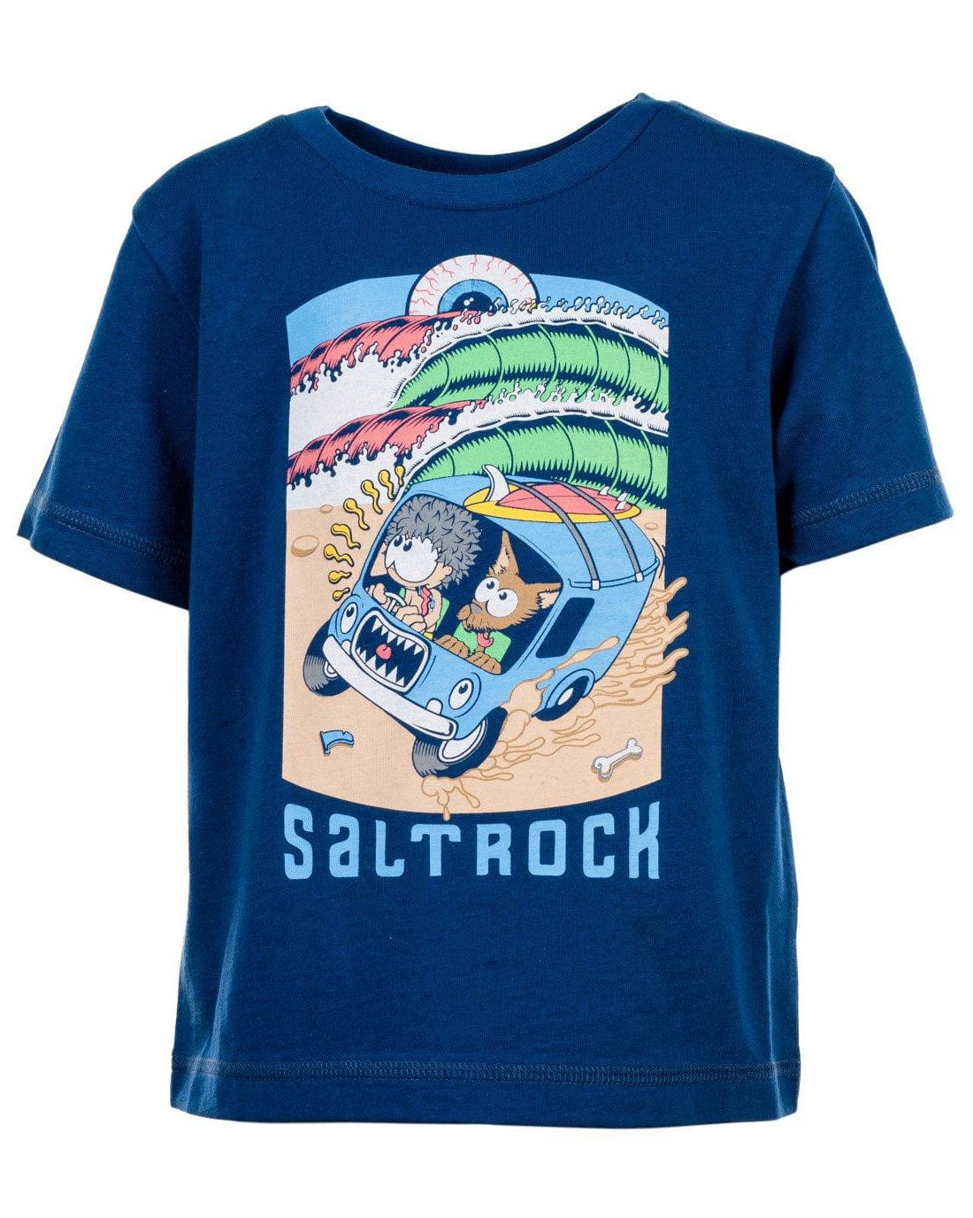 Wave Chase - Boys Short Sleeve T-shirt - Navy