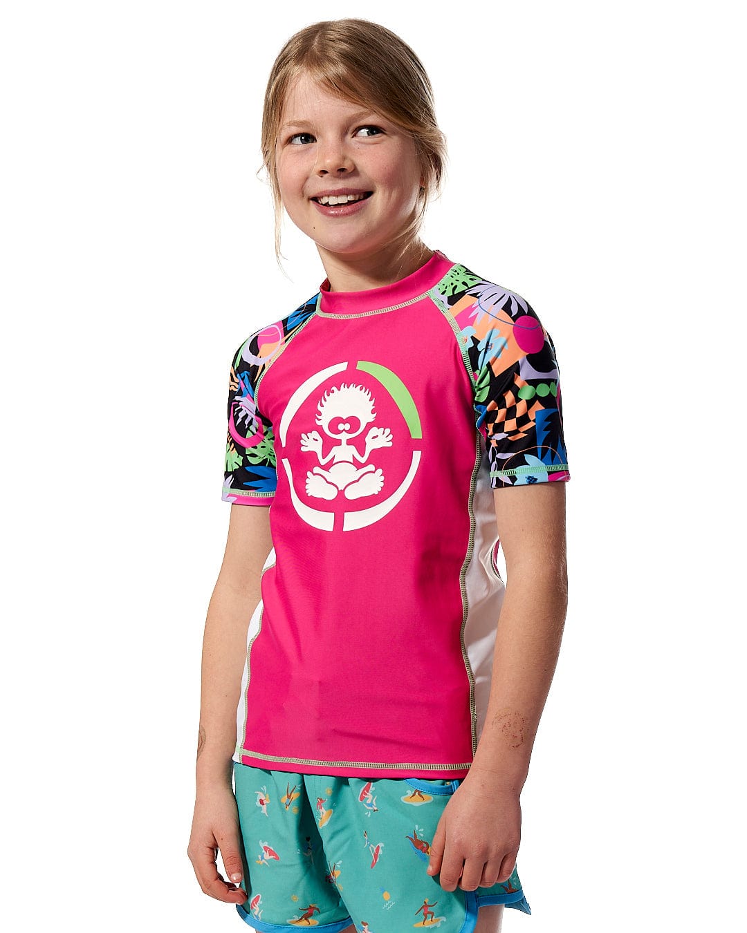 Zephyr - Kids Short Sleeve Rashvest - Pink