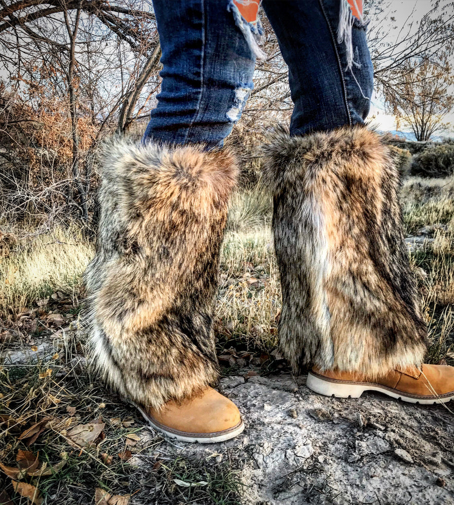 coyote fur boots