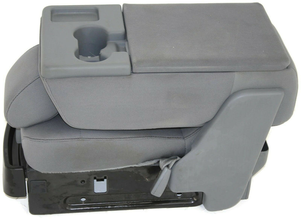 20092014 Ford F150 Front Center Console Jump Seat W/ Cup Holder Gray