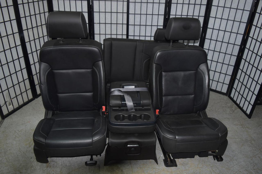 14 17 Silverado Sierra Oem Leather Seats Front Rear Set Jump Sea