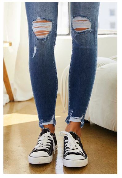 Connected regular rookie Girl Next Door Button Fly Distressed Jeans – Caroline Hill