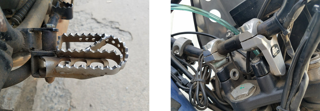 Adjusted Foot Pegs and Handle Bar Risers