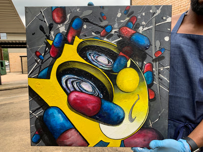 "Flip flop Felix 2018" print by D. Sains $30