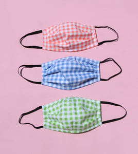 Fabric Gingham Face Mask