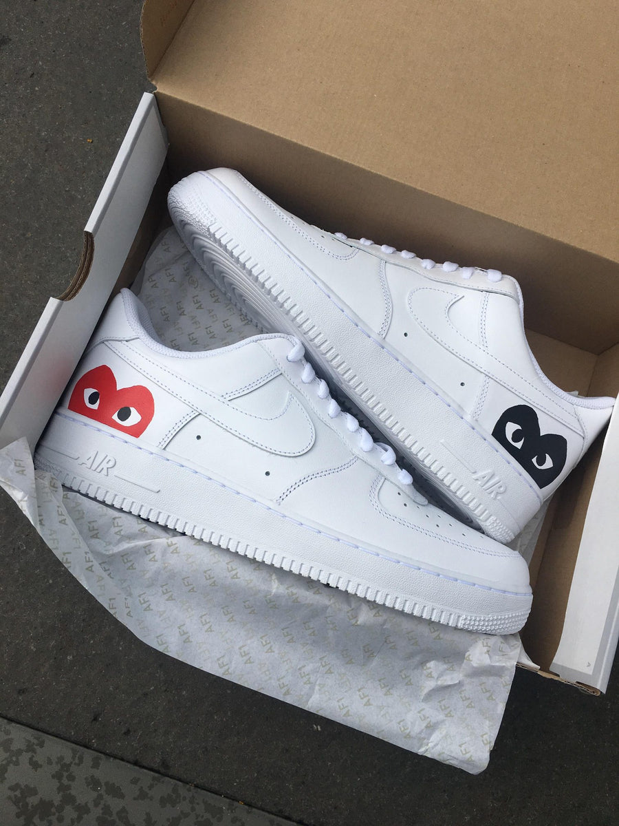 nike air force 1 cdg heart