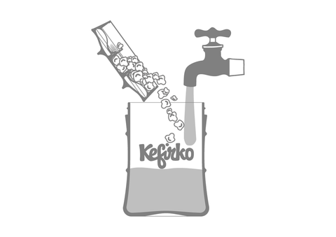 primer paso - como hacer kefir de agua