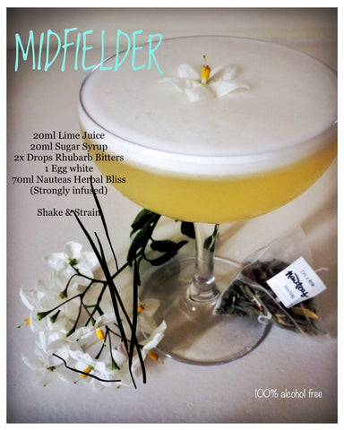 Midfielder cocktail with Nauteas Herbal Bliss tea by Fredi Viaud