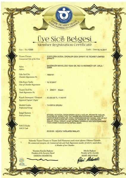 Member Registration Certificate