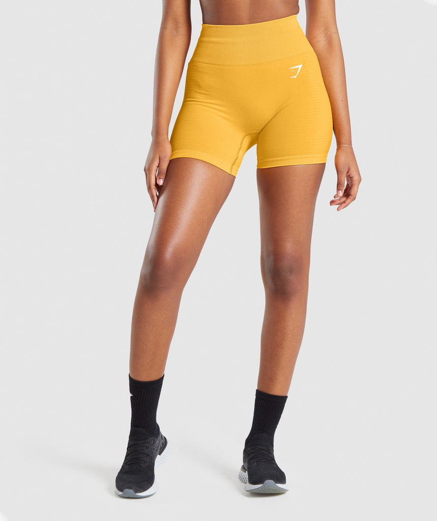 Gymshark Vital Seamless 2.0 Shorts - Yellow Marl