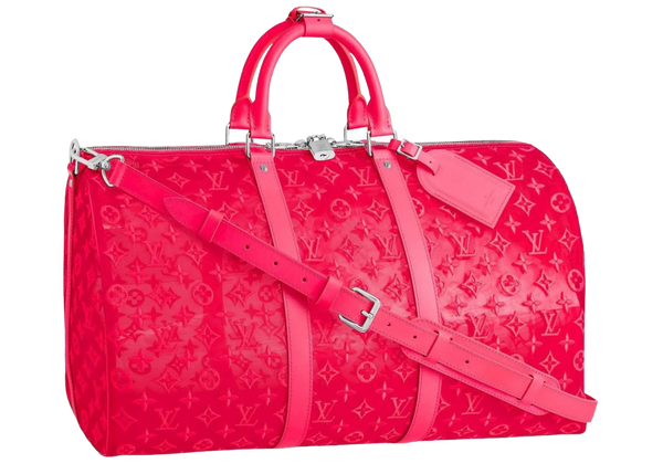 Louis Vuitton Keepall Rgb Clear Ss19 Virgil 50 870439 Red Pvc Travel Bag