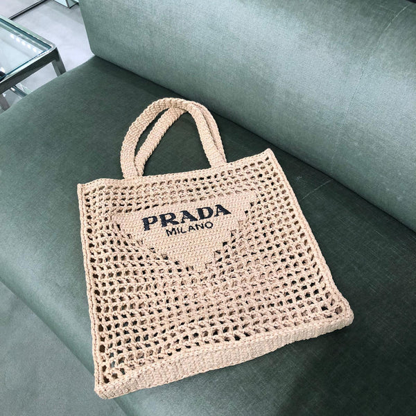 prada raffia tote dupe