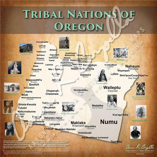 Tribal Nations of Oregon Map – Indigenous Peoples Resources