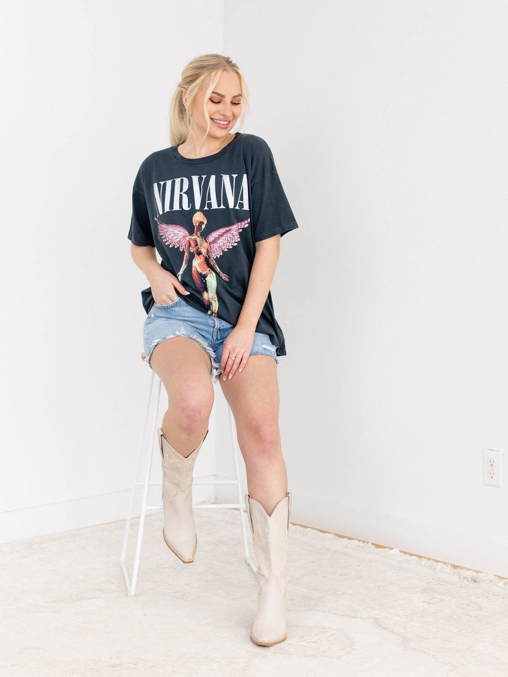 Daydreamer Nirvana In Utero Cover Merch TeeScreen tees