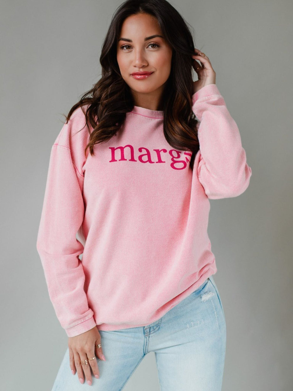 Margs Corded Graphic SweatshirtScreen tees