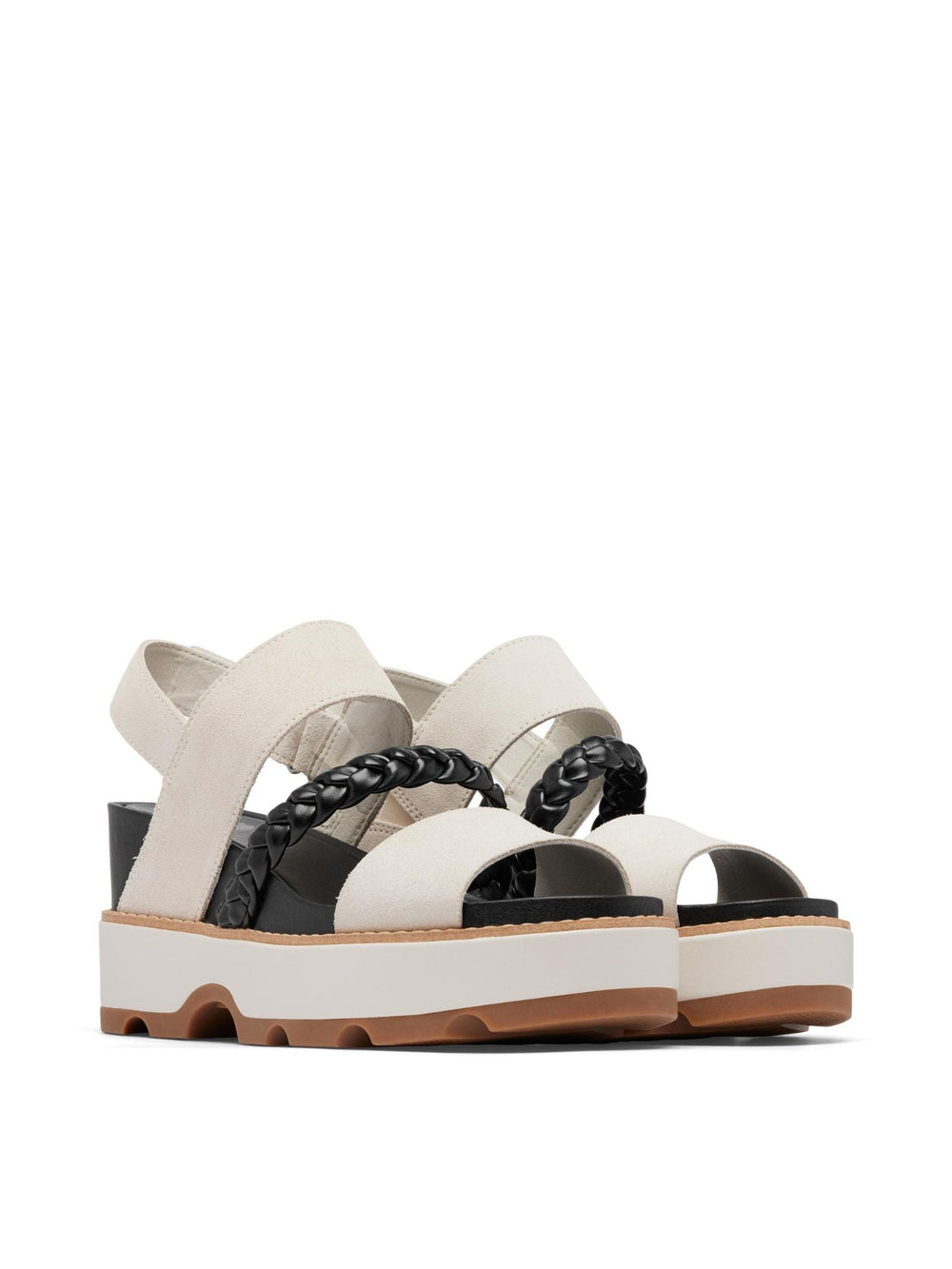 SOREL Joanie IV Slingback Wedge - Chalk/BlackSandals