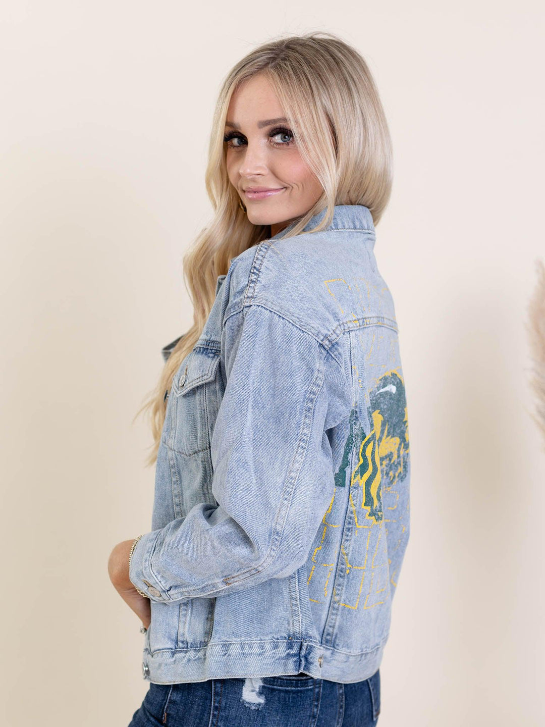 Gameday Social-NDSU Rogers Repeat Denim Jacket - Leela and Lavender