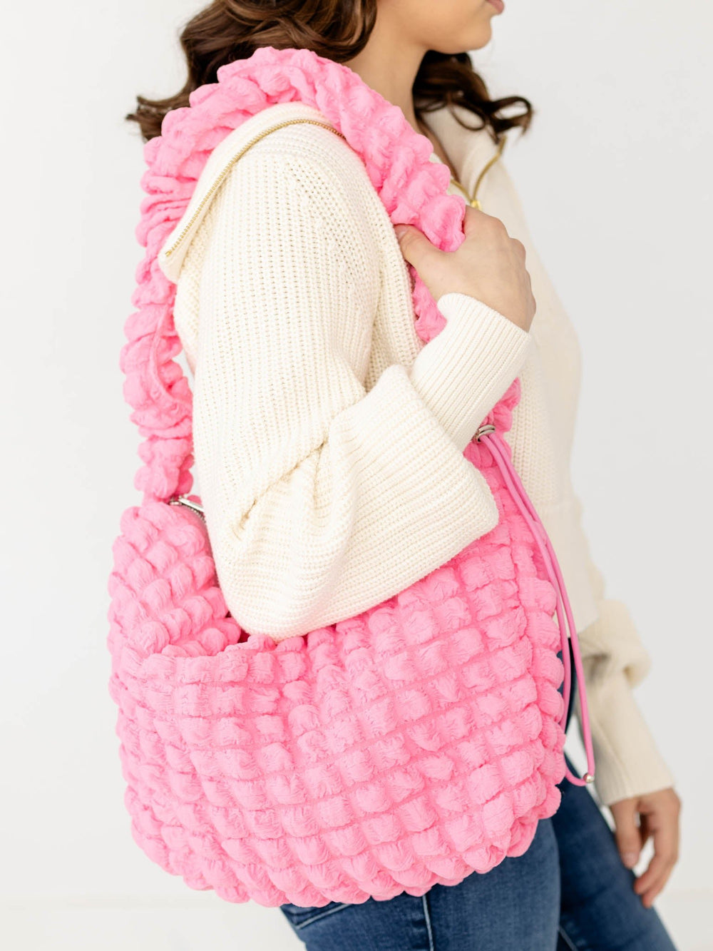 Quilted Scrunchie Shoulder BagHandbags