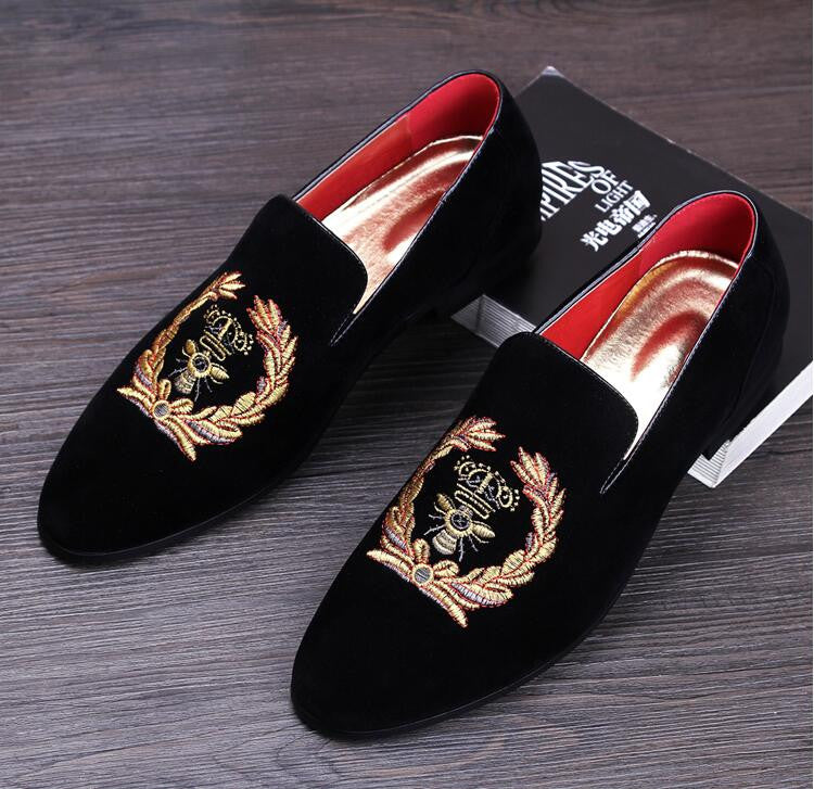 mens velour loafers
