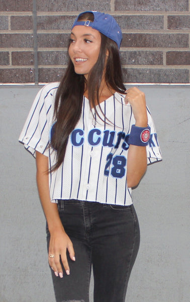 cropped baseball jersey