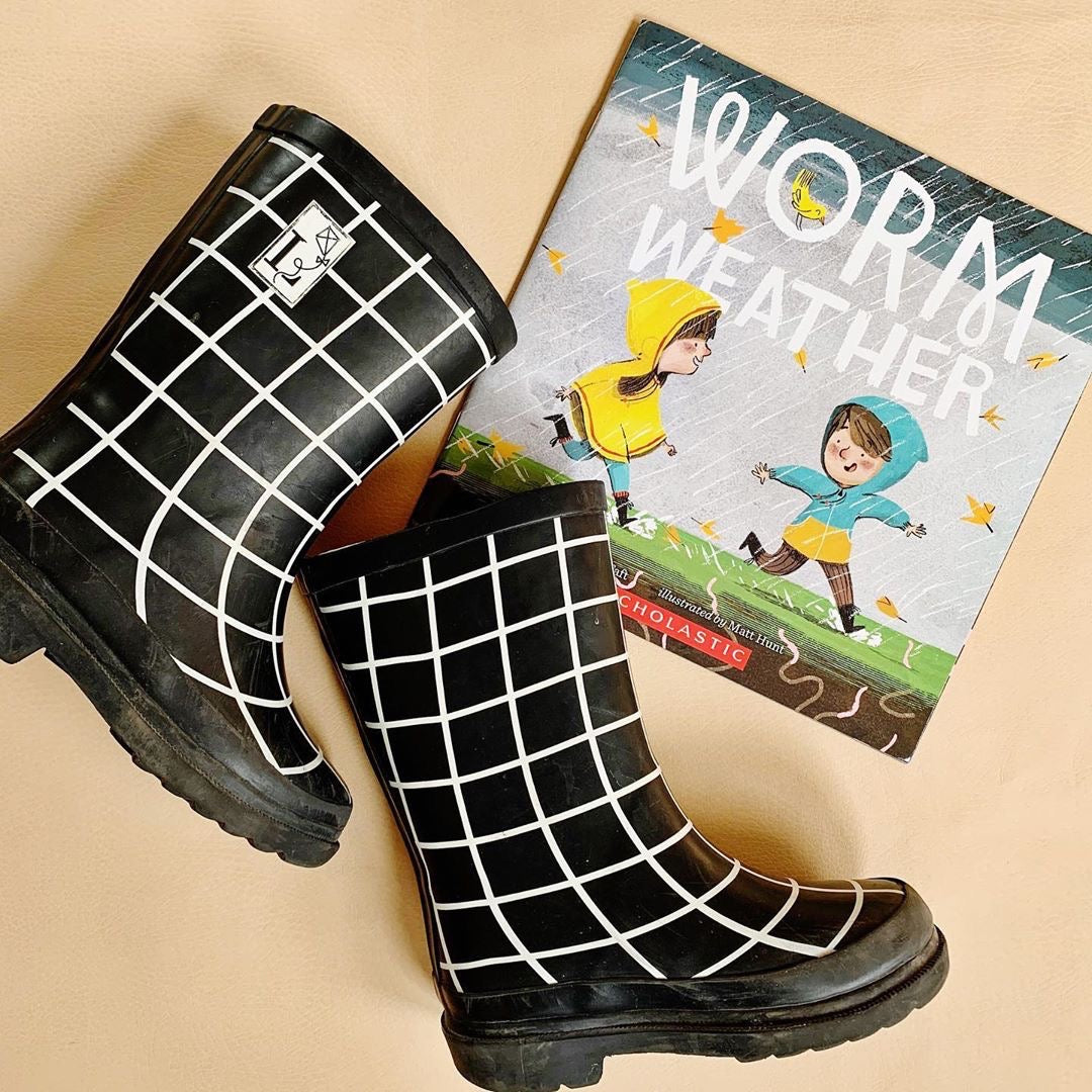 black london littles rain boots and worm weather children's book