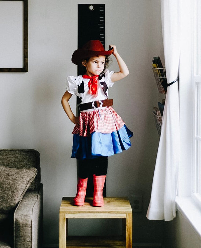 cowgirl kids halloween costume with boots