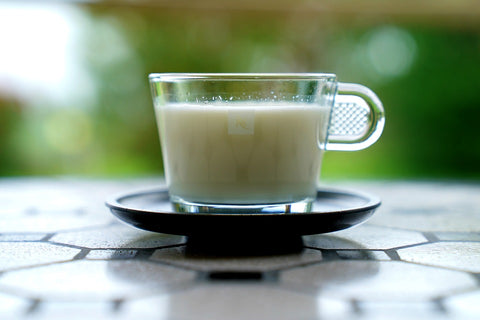 a cup of warm milk