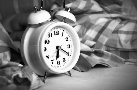 alarm clock black and white