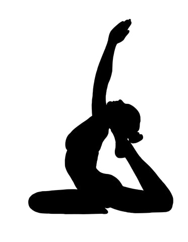 silhouette of a woman exercising