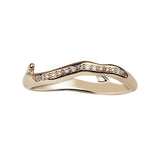Yellow Gold Vermeil Cherry Blossom Diamond Branch Ring