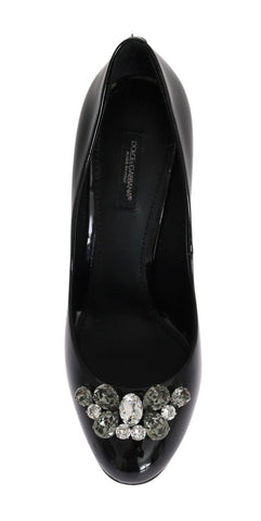 Black Pumps Shoes - Black Leather Pumps - Designer Pumps - Designer Leather Pumps - Leather Pumps - Pumps Shoes - Designer Shoes for Women - Crystal Shoes