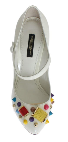 Mary Janes Pumps - Designer Pumps - Pumps Shoes - Dolce & Gabbana Pumps - White Heels - Designer Shoes for Women