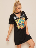 Sunshine Dress T-Shirt Black