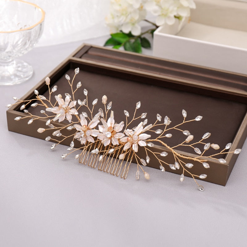 crystal bridal hair comb