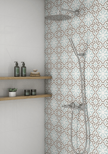 Encaustic Look Marrakech Fleur 8x8 Porcelain Tile Sample – Tilezz