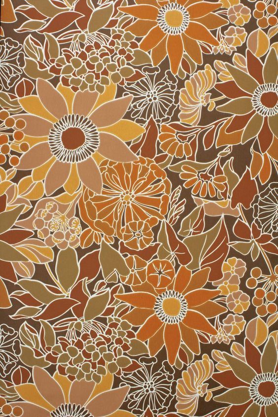70's floral wallpaper from Pinterest