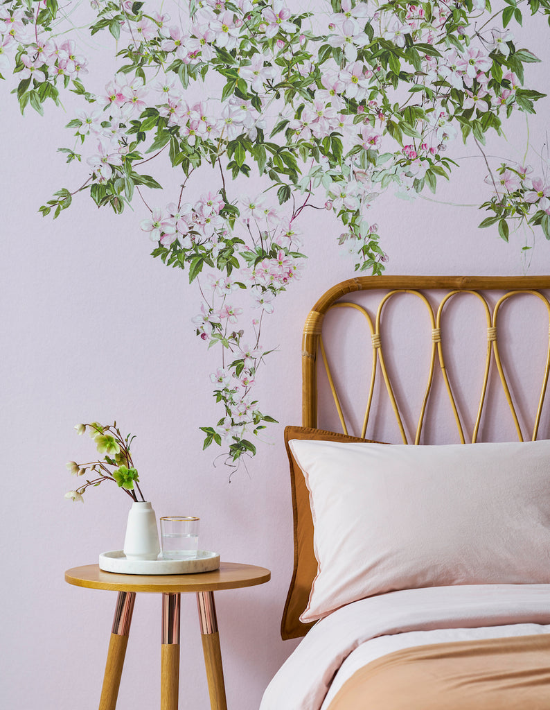 Sian Zeng Clematis Mural in Pink